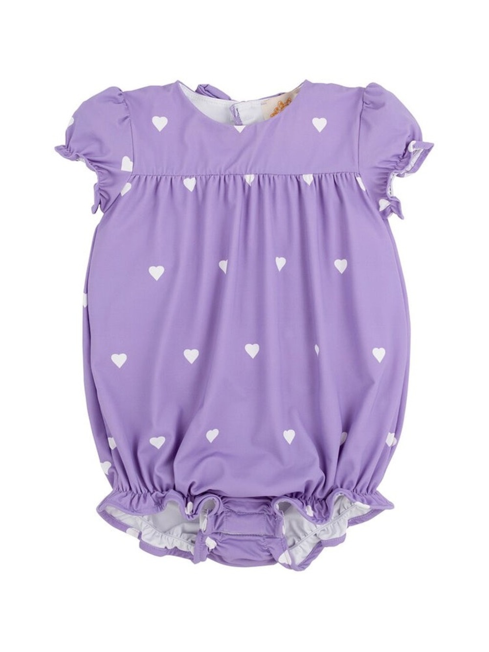 NWT 0-6m TBBC Blythe Bathing Suit: Heart Eyes Palisades Purple